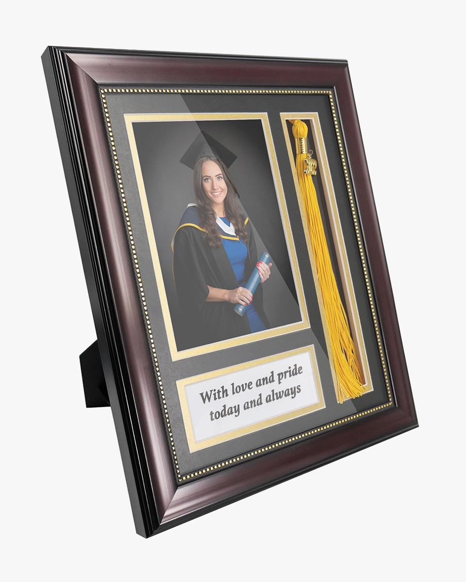 Graduation Shadow Box Frame for Photo with Tassel Insert - 3 Sizes Available