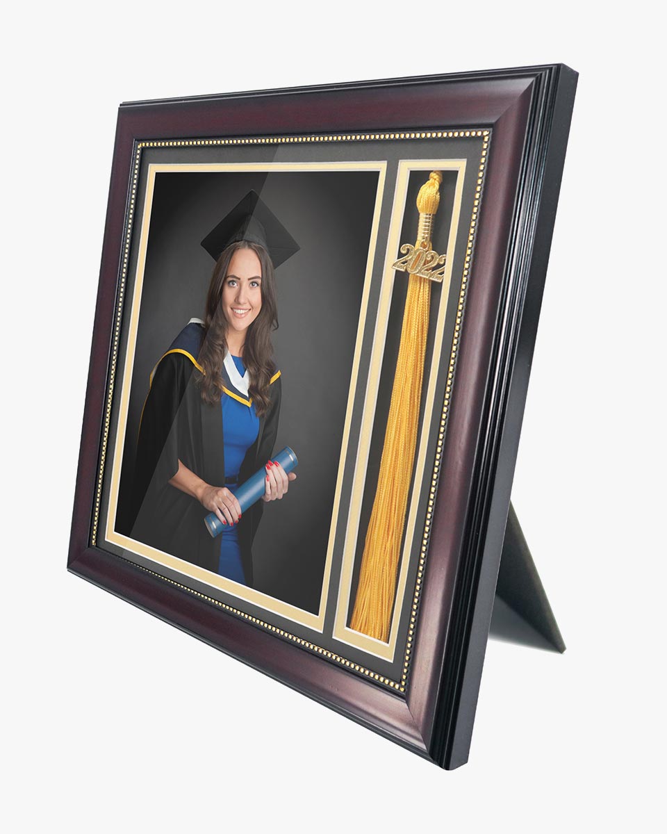 Graduation Shadow Box Frame for Photo with Tassel Insert - 3 Sizes Available