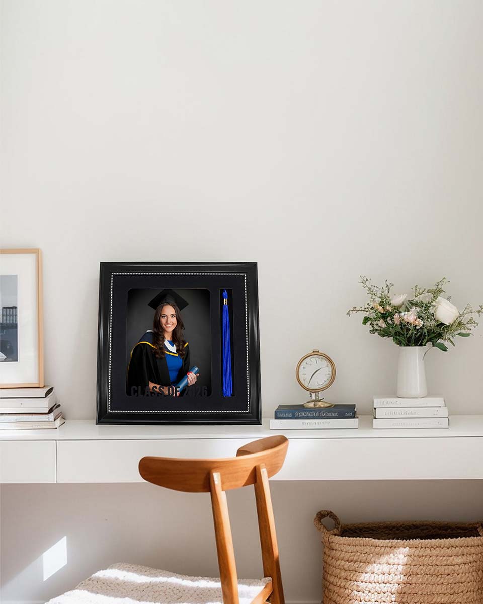 Graduation Class of 2026 Recycled Polystyrene Picture Frame with Tassel Holder for 8*10 Picture - 2 Styles available