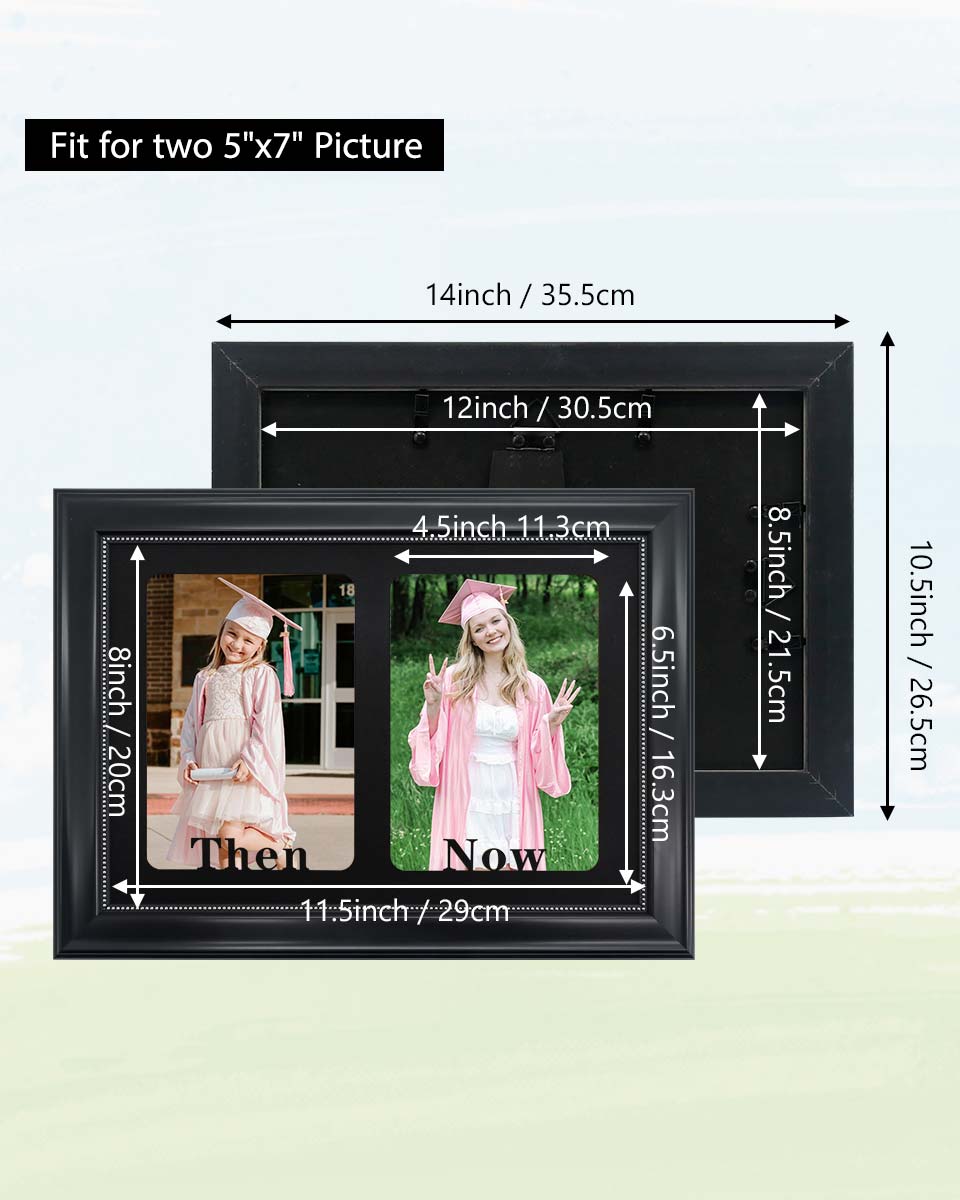 Then and Now Picture Frame for Double 5*7 Photos - 2 Styles Available