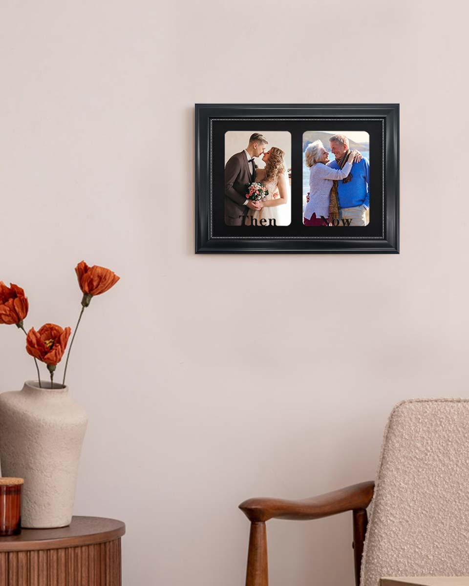 Then and Now Picture Frame for Double 5*7 Photos - 2 Styles Available