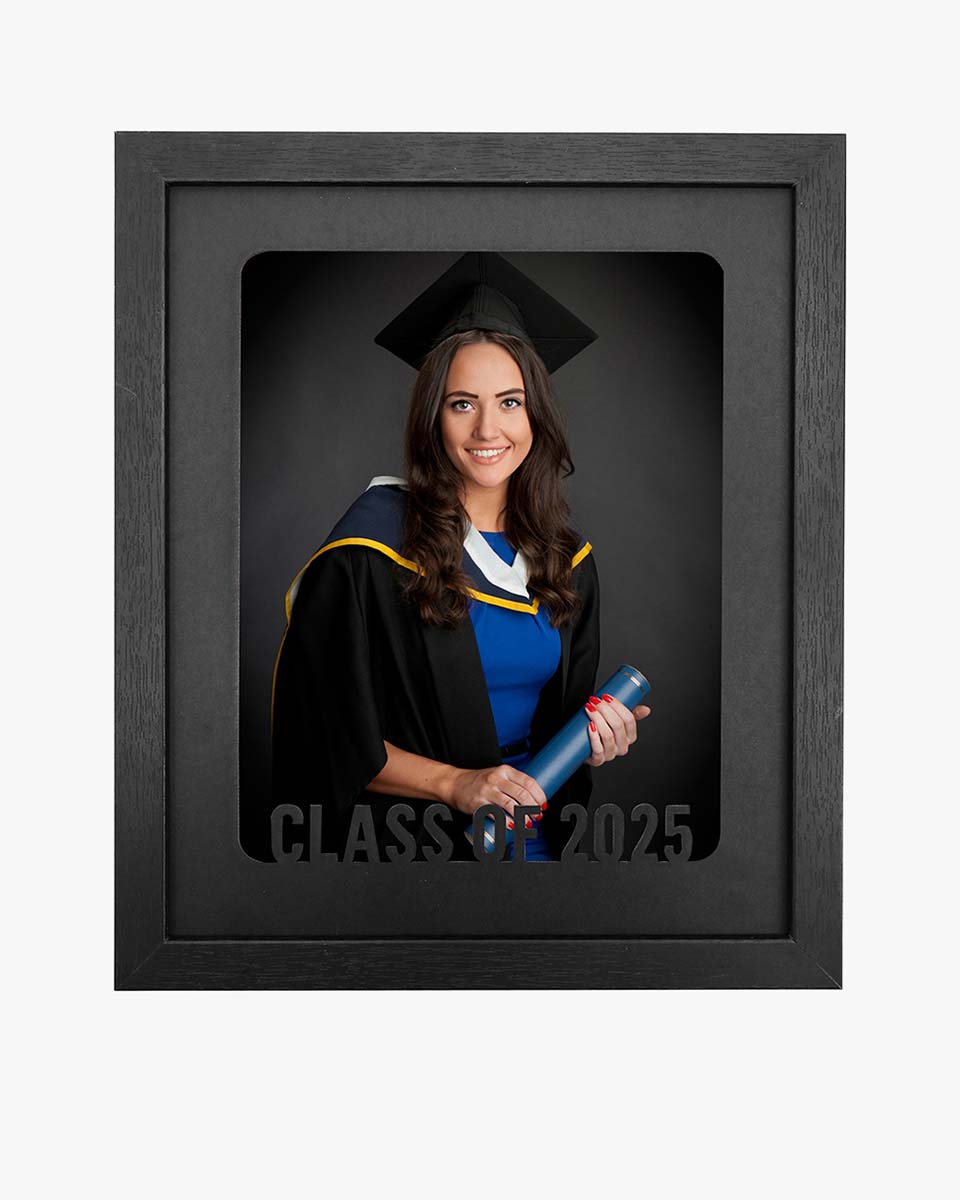 Graduation Class of 2025 Black Picture Frame with Tassel Holder for 8*10 Picture - 2 Styles available
