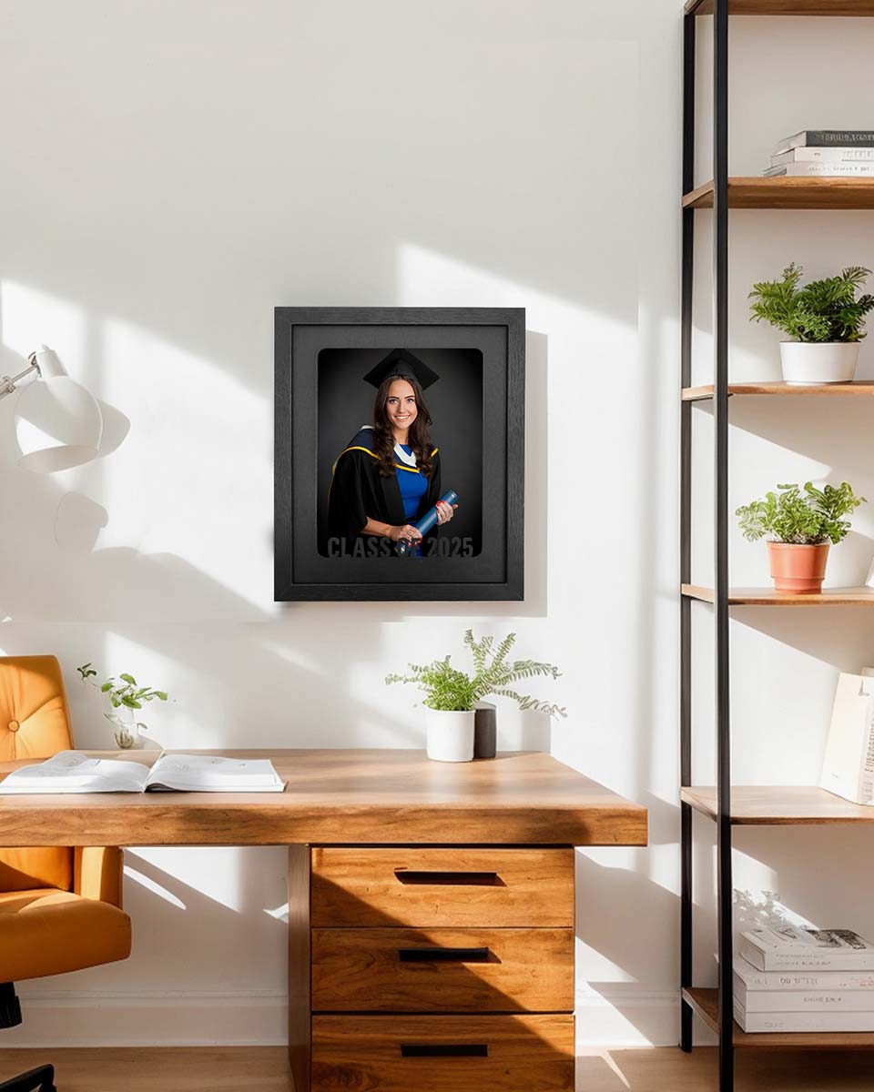 Graduation Class of 2025 Black Picture Frame with Tassel Holder for 8*10 Picture - 2 Styles available