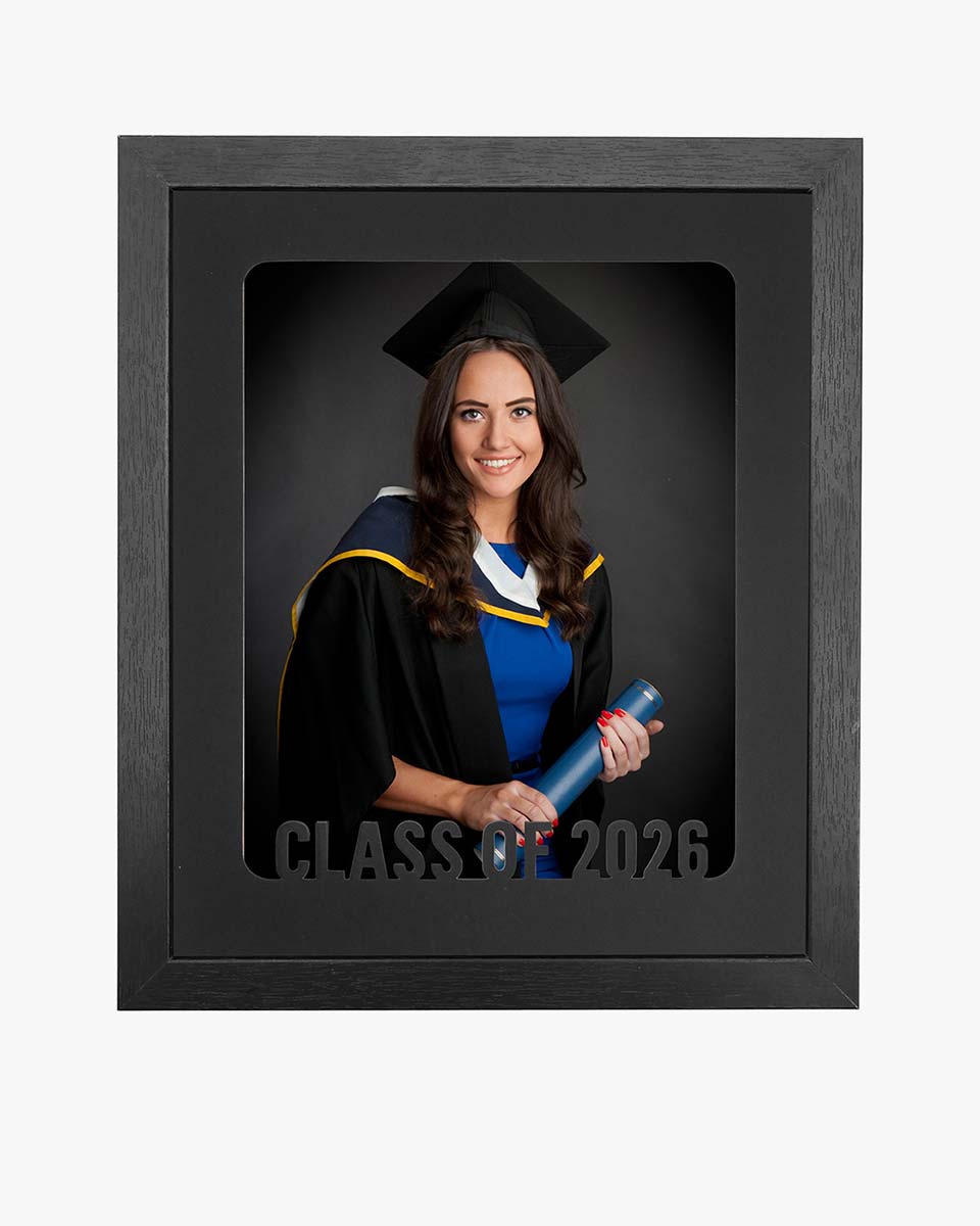 Graduation Class of 2026 Black Picture Frame with Tassel Holder for 8*10 Picture - 2 Styles available