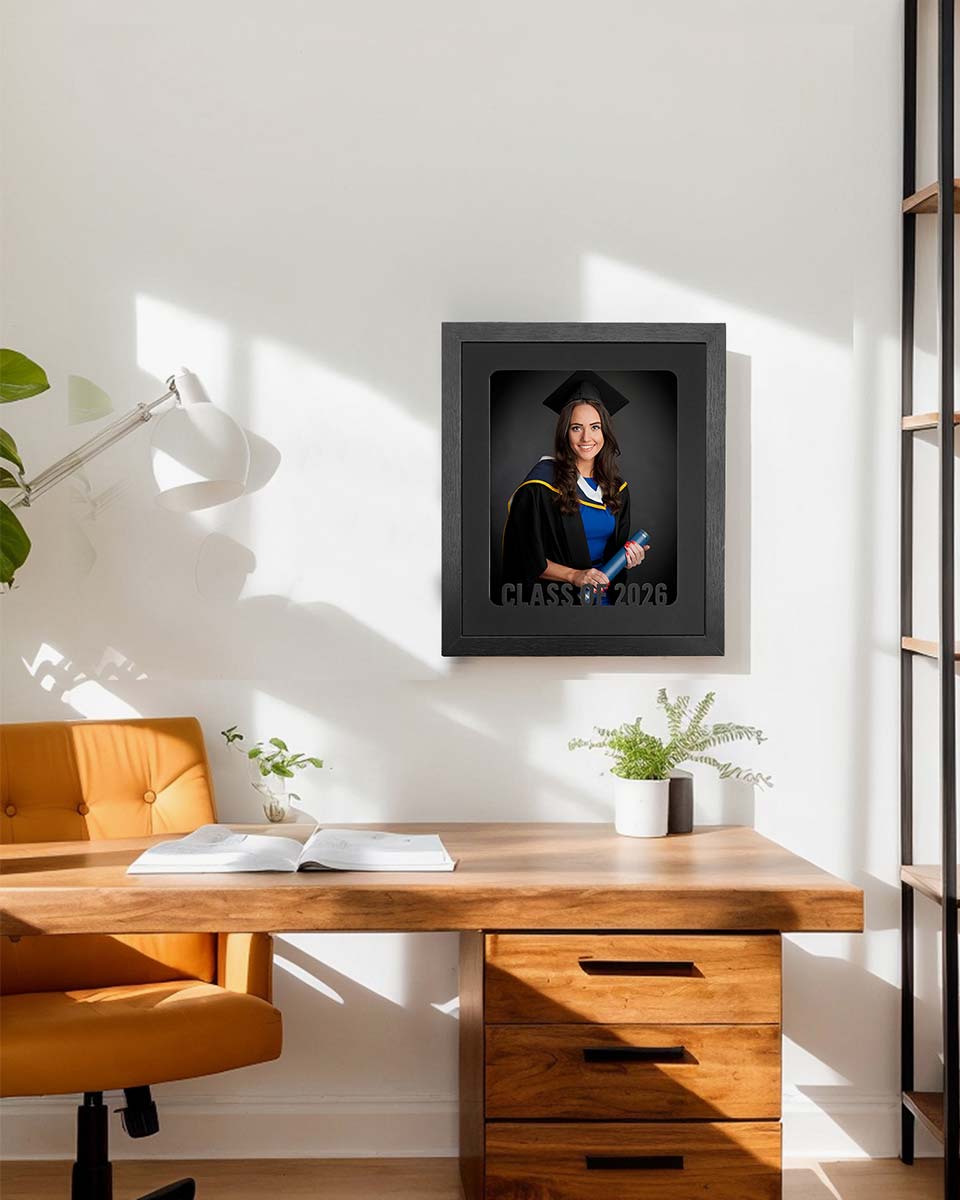 Graduation Class of 2026 Black Picture Frame with Tassel Holder for 8*10 Picture - 2 Styles available