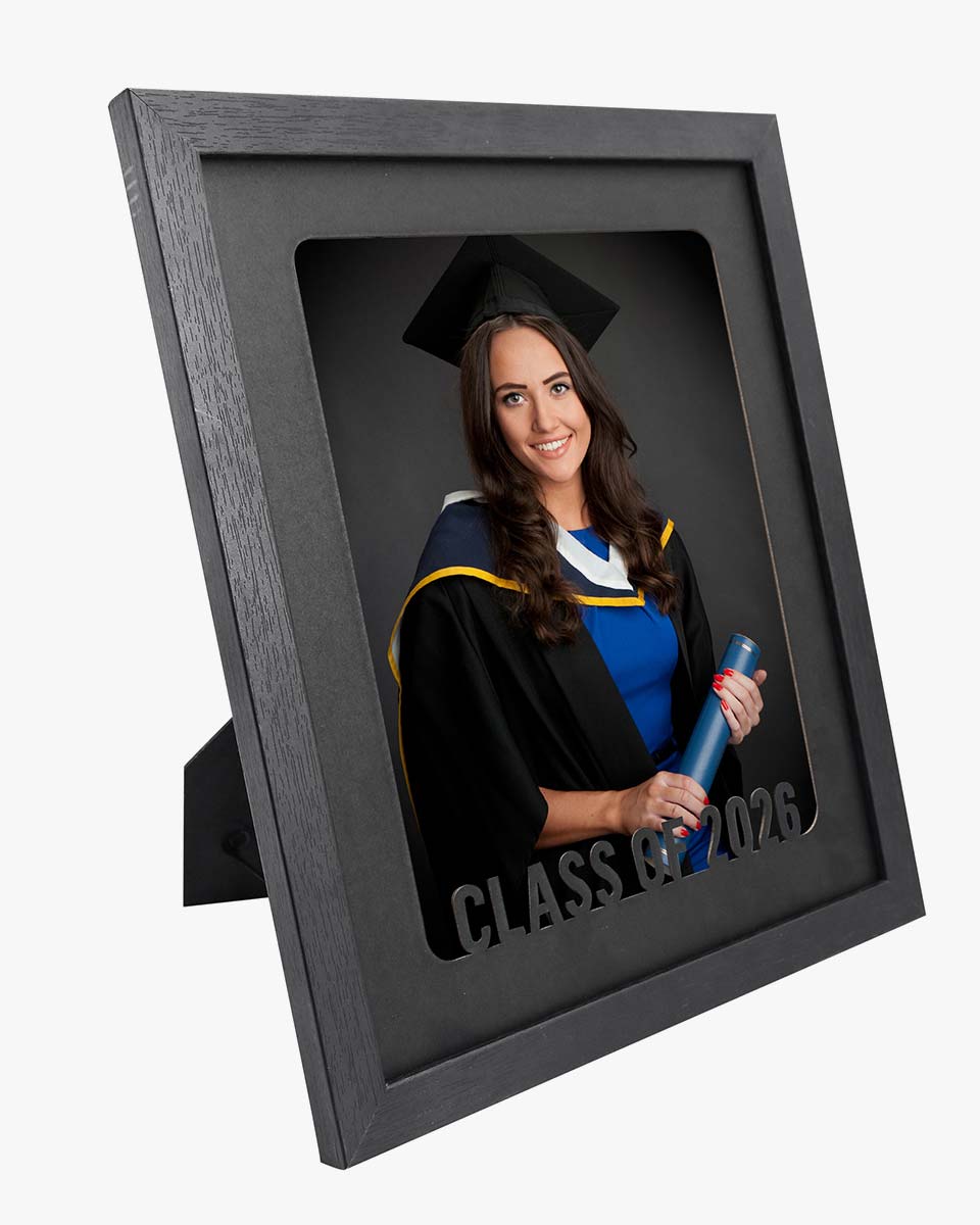 Graduation Class of 2026 Black Picture Frame with Tassel Holder for 8*10 Picture - 2 Styles available