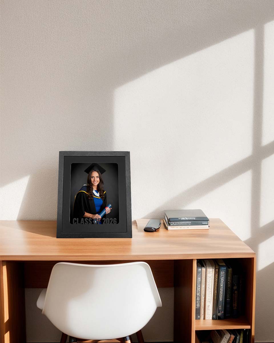 Graduation Class of 2026 Black Picture Frame with Tassel Holder for 8*10 Picture - 2 Styles available