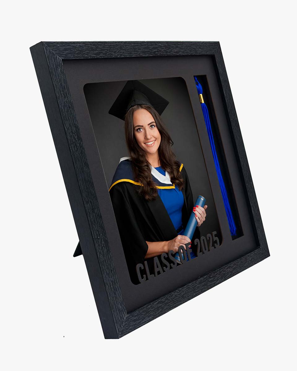 Graduation Class of 2025 Black Picture Frame with Tassel Holder for 8*10 Picture - 2 Styles available