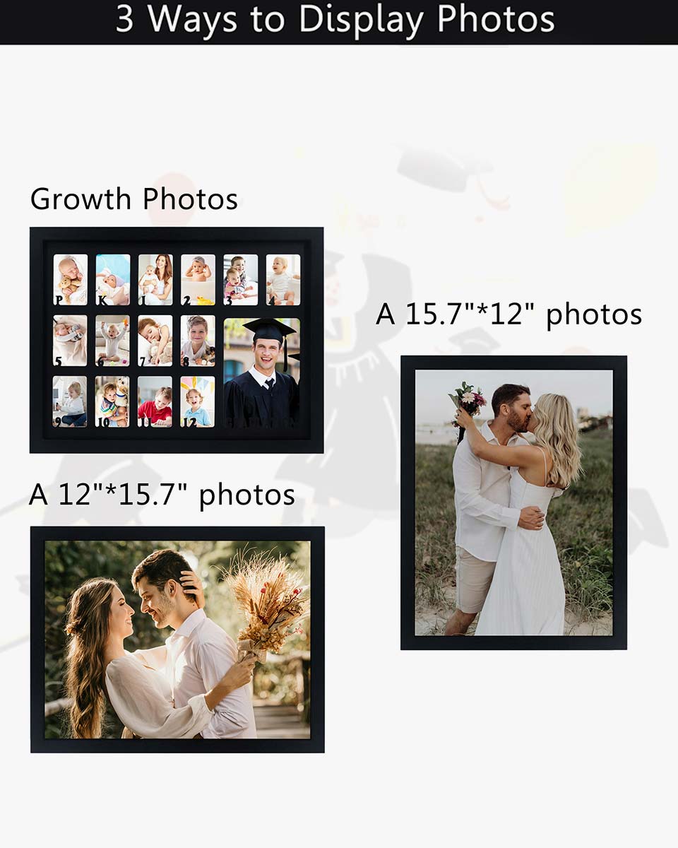 Black 11x14 School Picture Frame for Pre-K to 12 Graduation Photo Black 11x14 School Picture Frame for Pre-K to 12 Graduation Photo