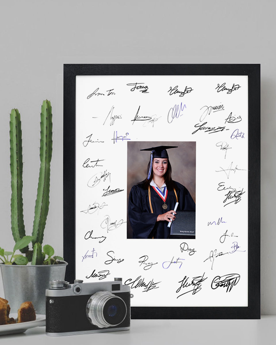 Graduation Signature Photo Frame for Photo - Various Colors & Sizes Available