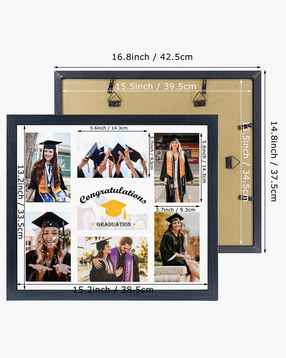 Graduation Multi-Year School Picture Frame with 7 Openings 4X6 Pictures