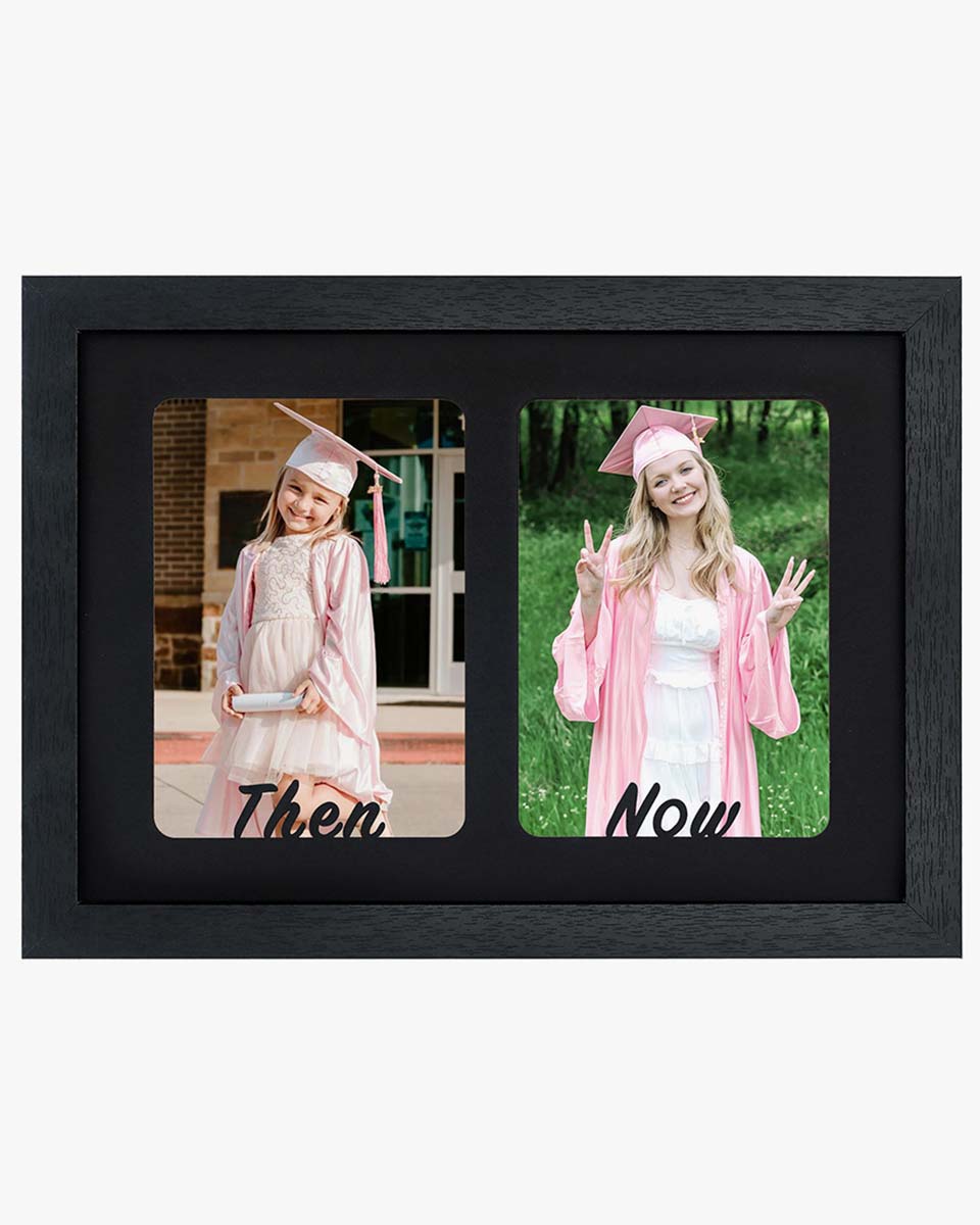 Then and Now Picture Frame for Double 5*7 Photos - 2 Styles Available