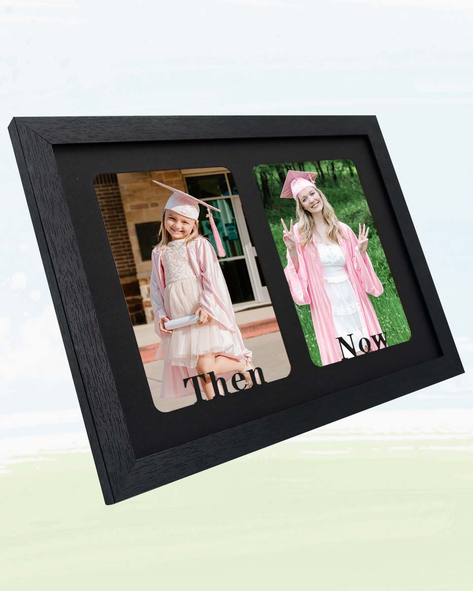 Then and Now Picture Frame for Double 5*7 Photos - 2 Styles Available