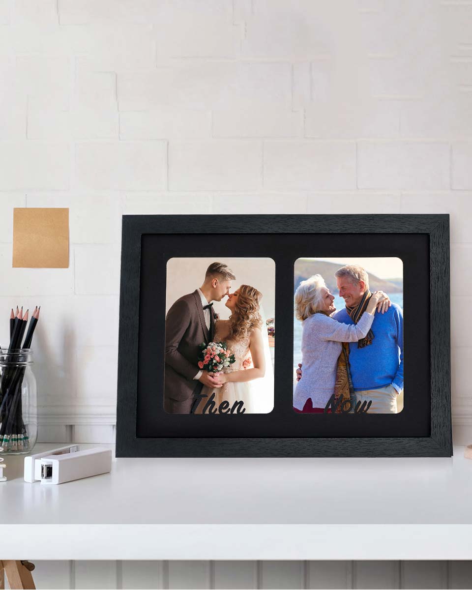 Then and Now Picture Frame for Double 5*7 Photos - 2 Styles Available