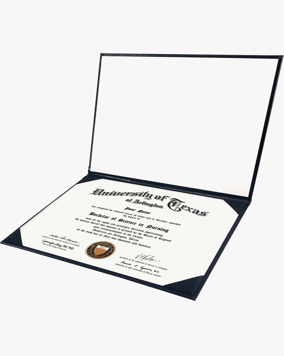 Diploma Cover With 2024 "Diploma Of Graduation" Imprinted - 2 Colors Available