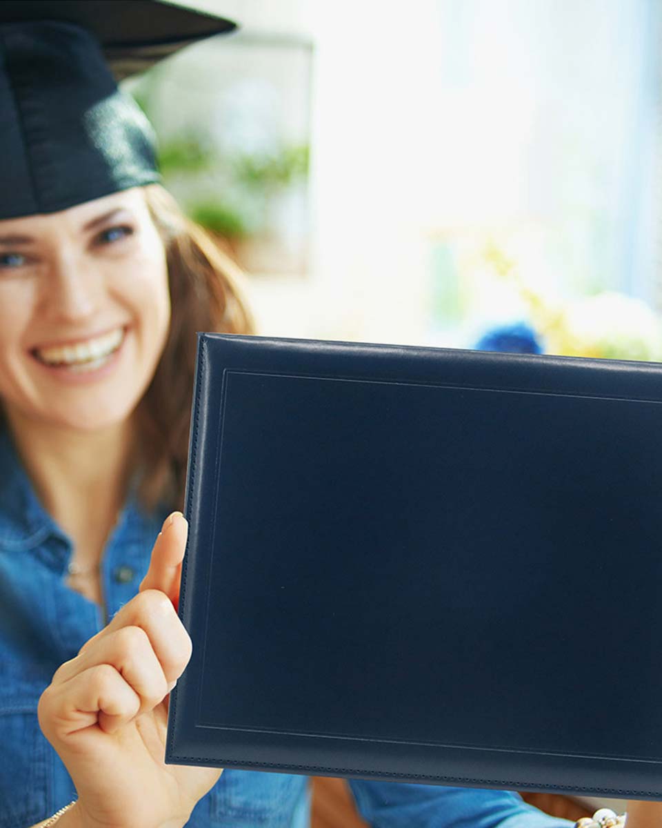 Diploma Cover With 2025 "Diploma Of Graduation" Imprinted - Various Styles & Colors Available