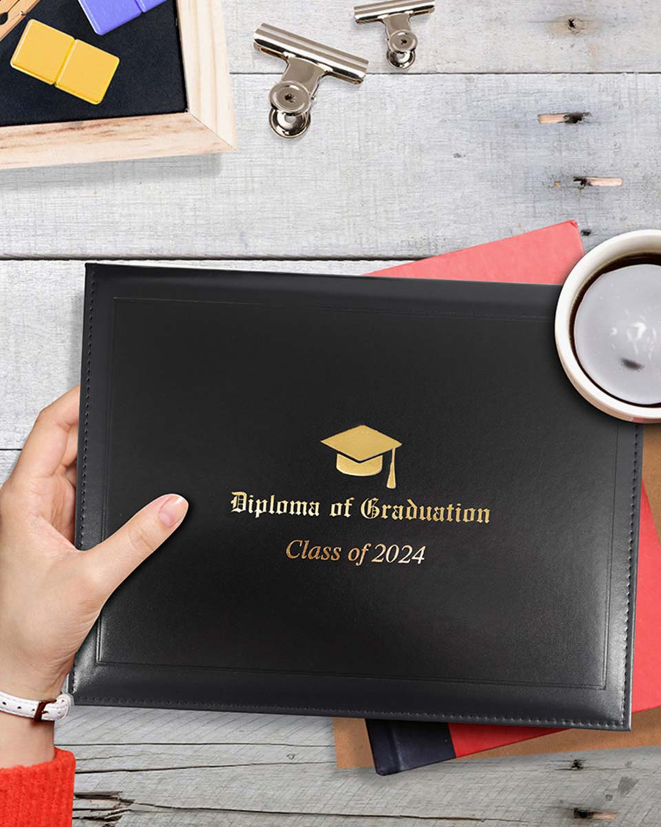 Diploma Cover With 2024 "Diploma Of Graduation" Imprinted