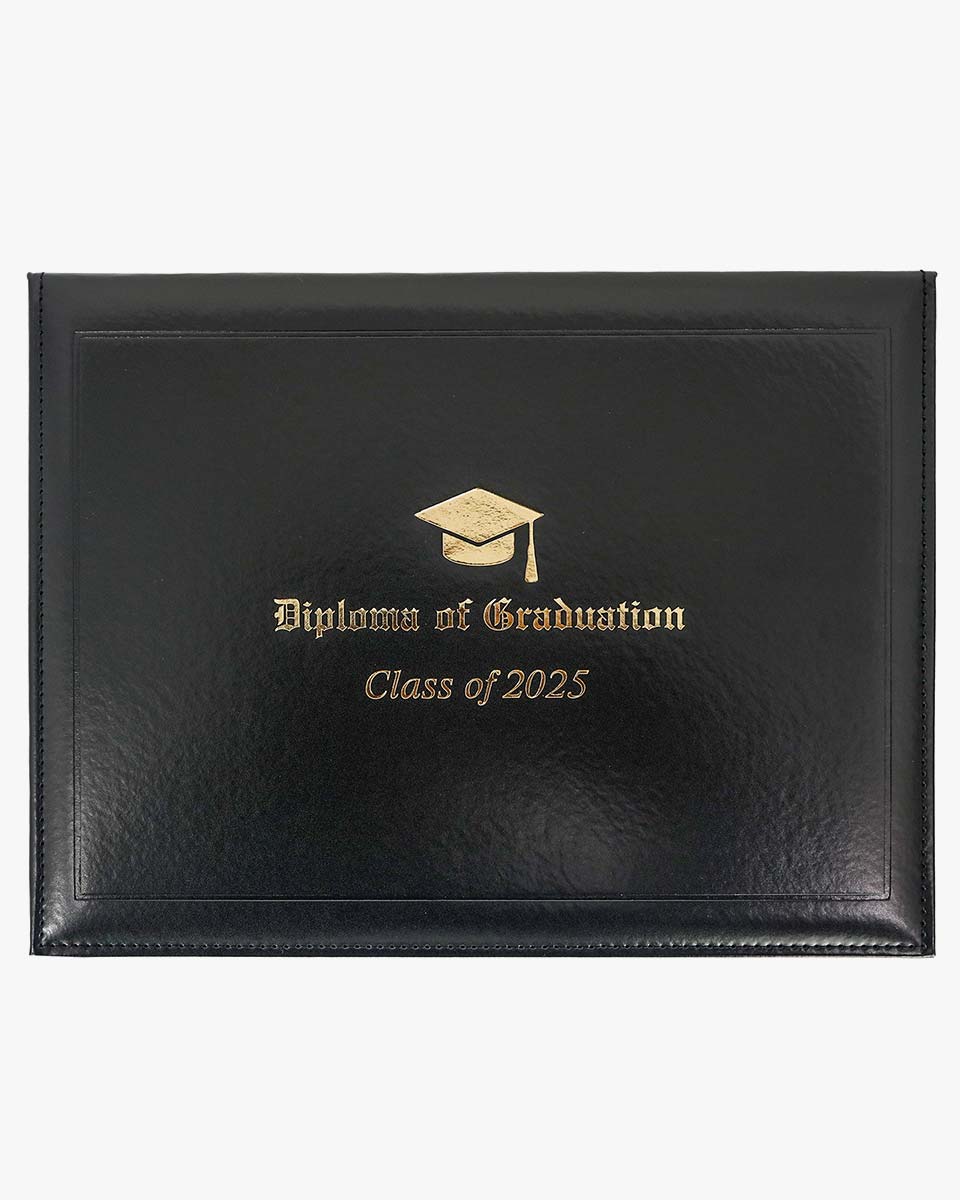 Diploma Cover With 2025 "Diploma Of Graduation" Imprinted - Various Styles & Colors Available