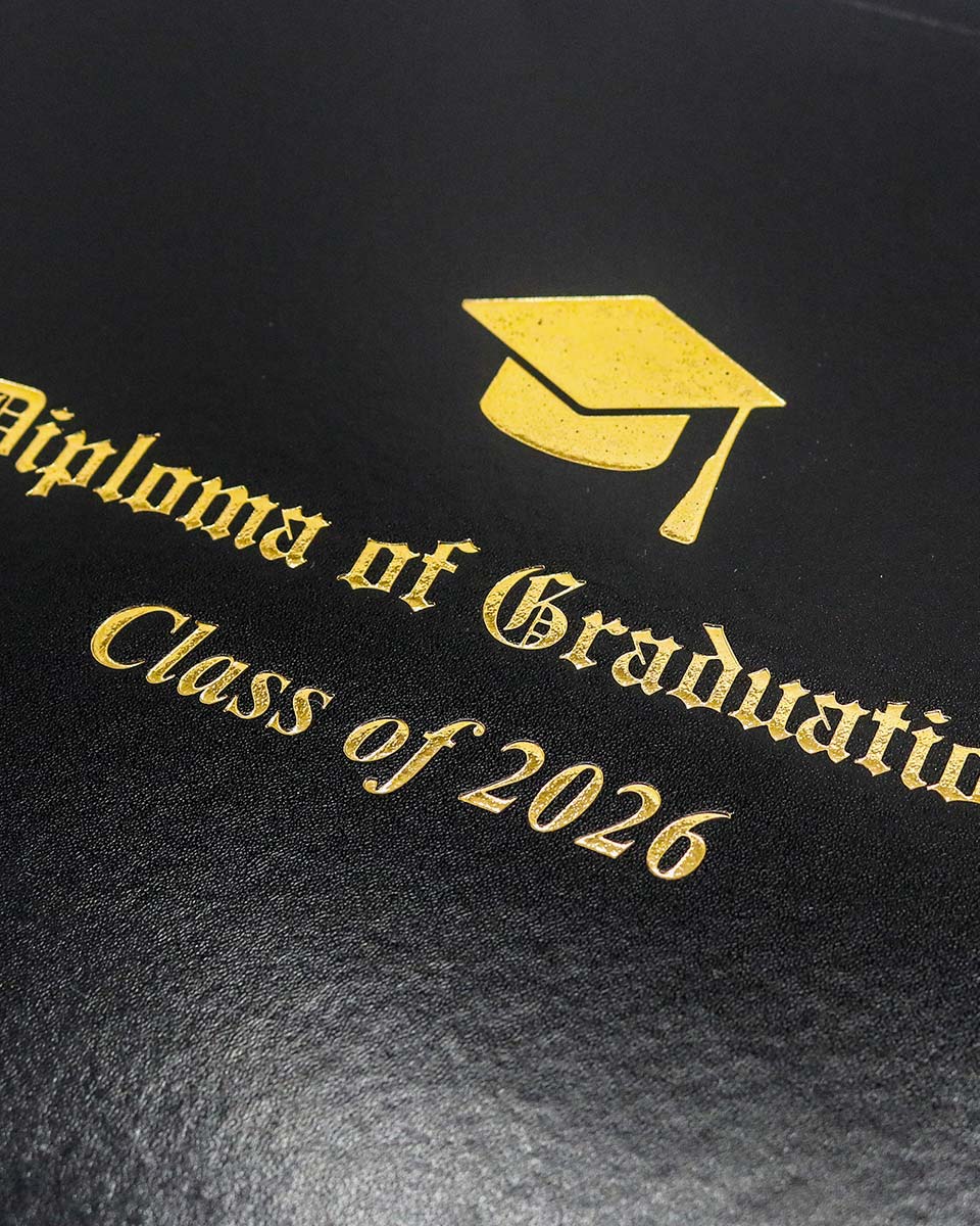 Diploma Cover With 2026 "Diploma Of Graduation" Imprinted - Various Styles & Colors Available