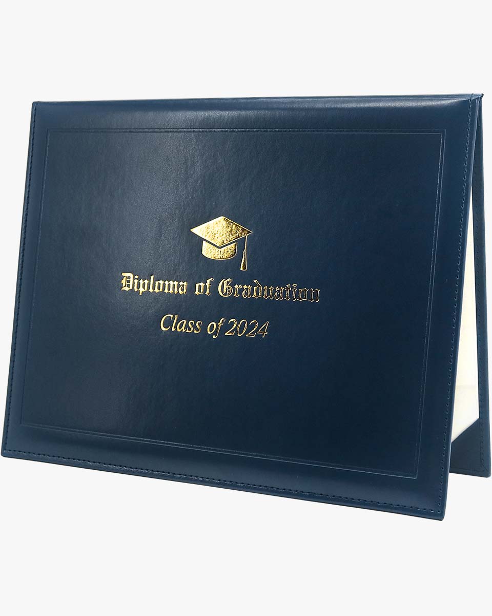 Diploma Cover With 2024 "Diploma Of Graduation" Imprinted - 2 Colors Available