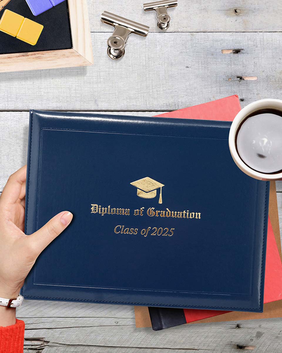 Diploma Cover With 2025 "Diploma Of Graduation" Imprinted - Various Styles & Colors Available