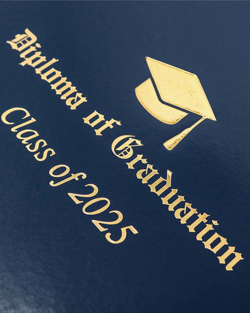 Diploma Cover With 2025 "Diploma Of Graduation" Imprinted - Various Styles & Colors Available