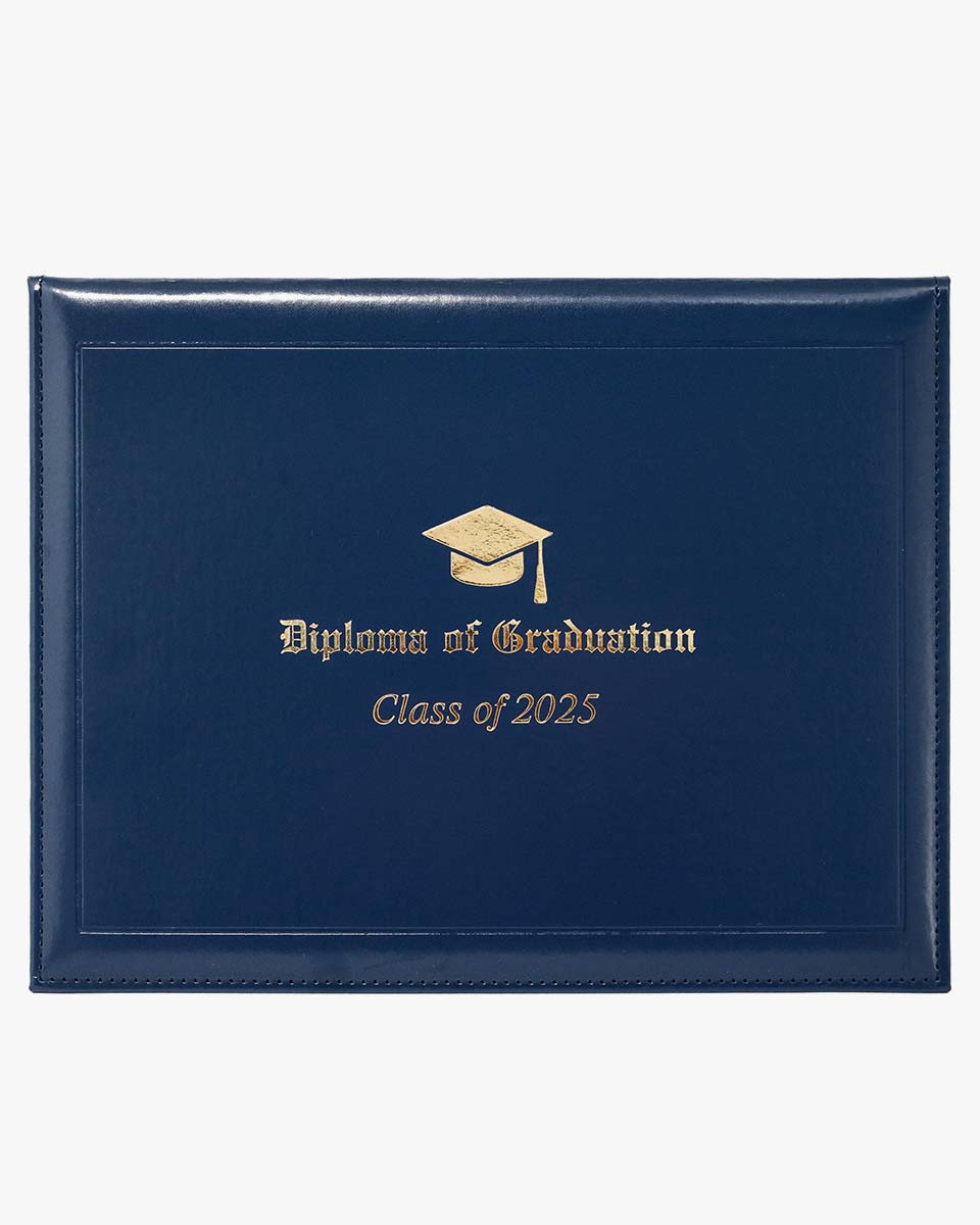 Diploma Cover With 2025 "Diploma Of Graduation" Imprinted - Various Styles & Colors Available