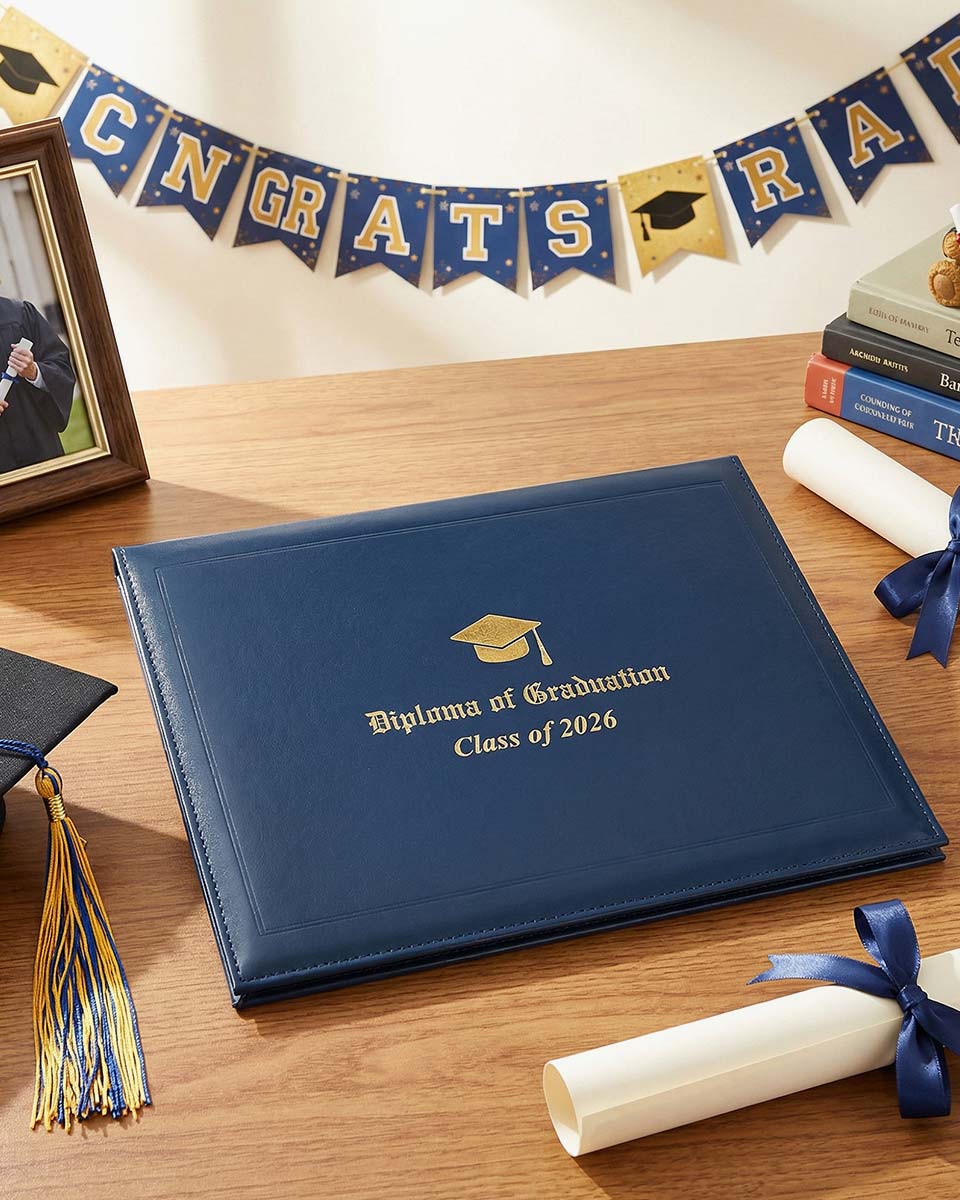 Diploma Cover With 2026 "Diploma Of Graduation" Imprinted - Various Styles & Colors Available