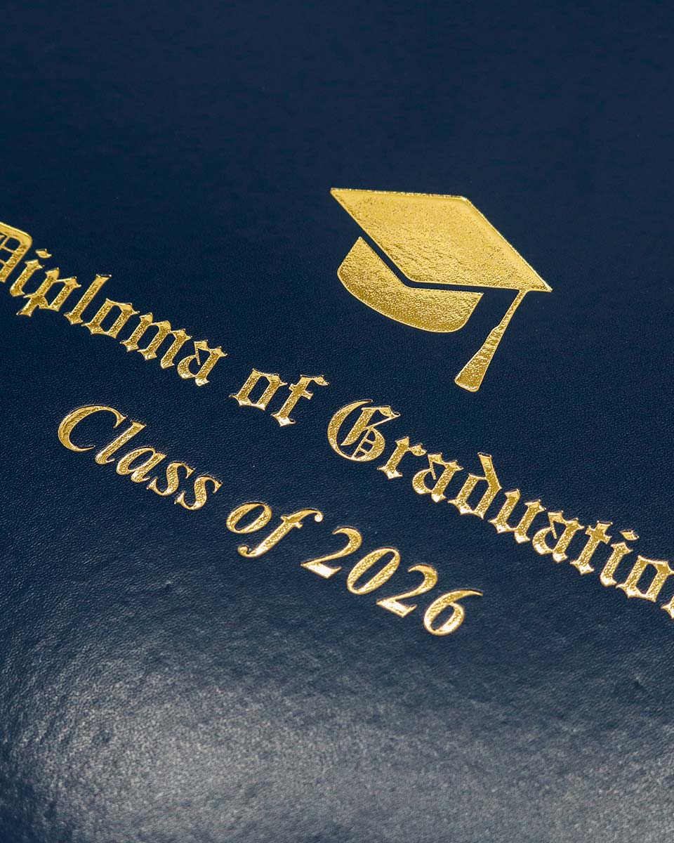 Diploma Cover With 2026 "Diploma Of Graduation" Imprinted - Various Styles & Colors Available