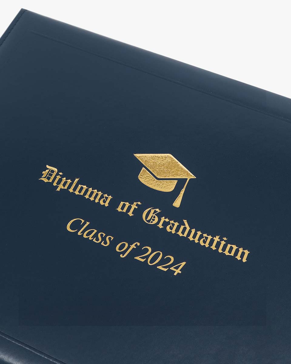 Diploma Cover With 2024 "Diploma Of Graduation" Imprinted - 2 Colors Available