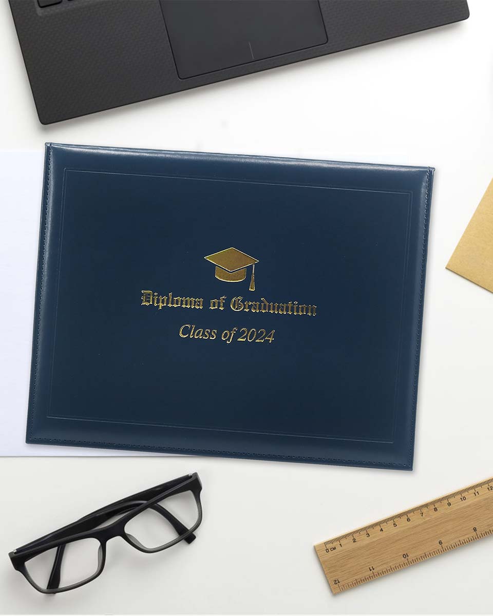 Diploma Cover With 2024 "Diploma Of Graduation" Imprinted - 2 Colors Available