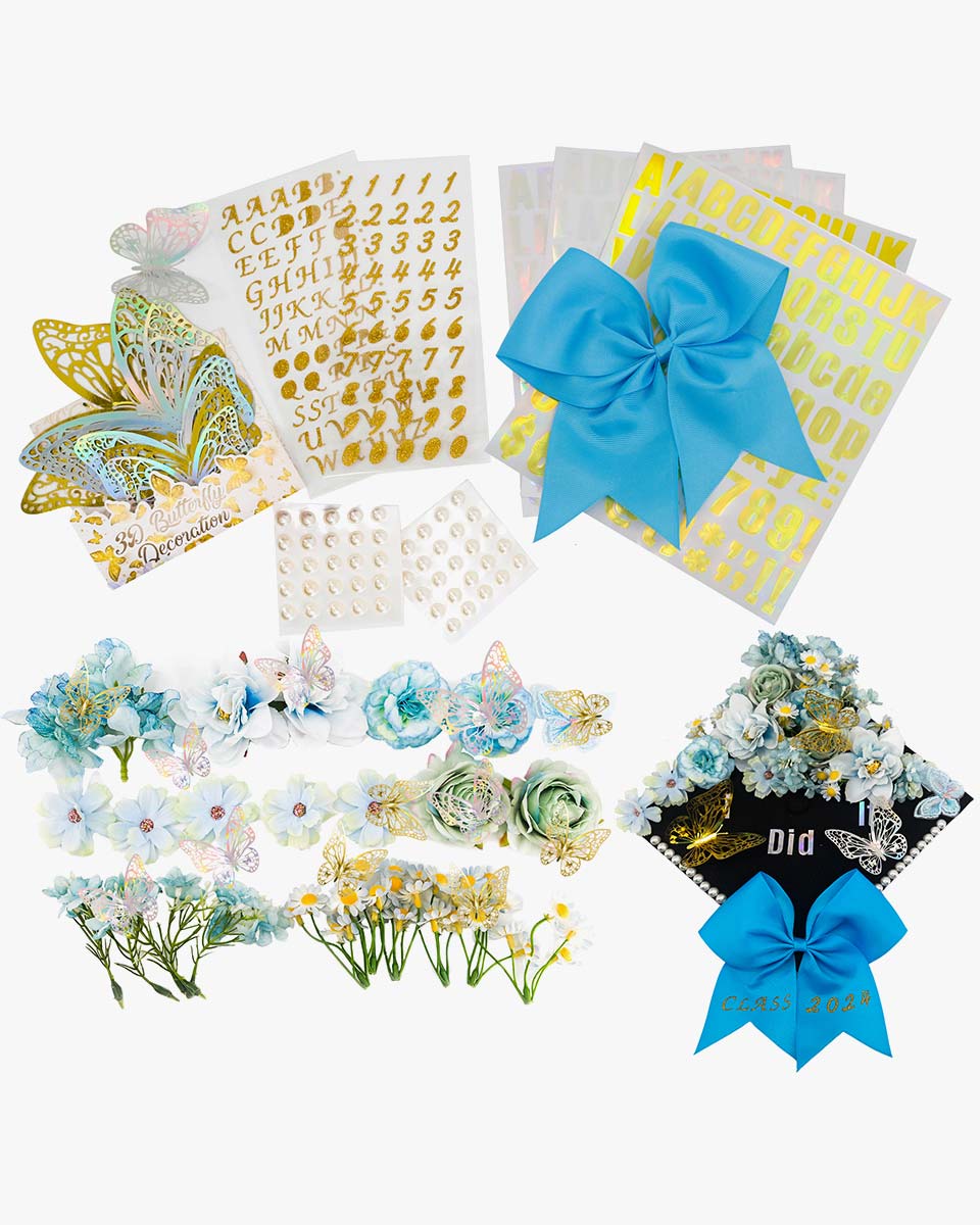 Graduation Cap Decoration Kit DIY Craft - 3 Colors Available