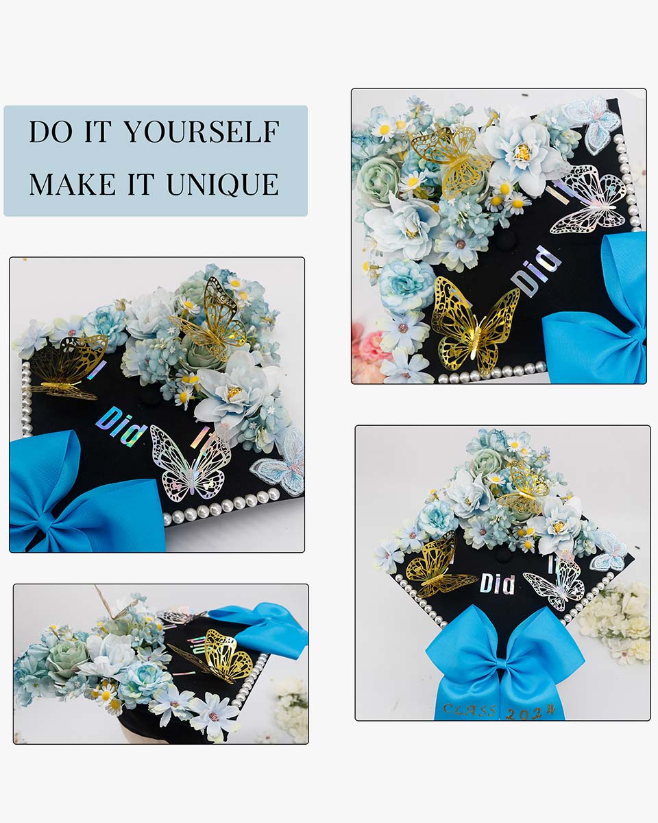 Graduation Cap Decoration Kit DIY Craft - 3 Colors Available