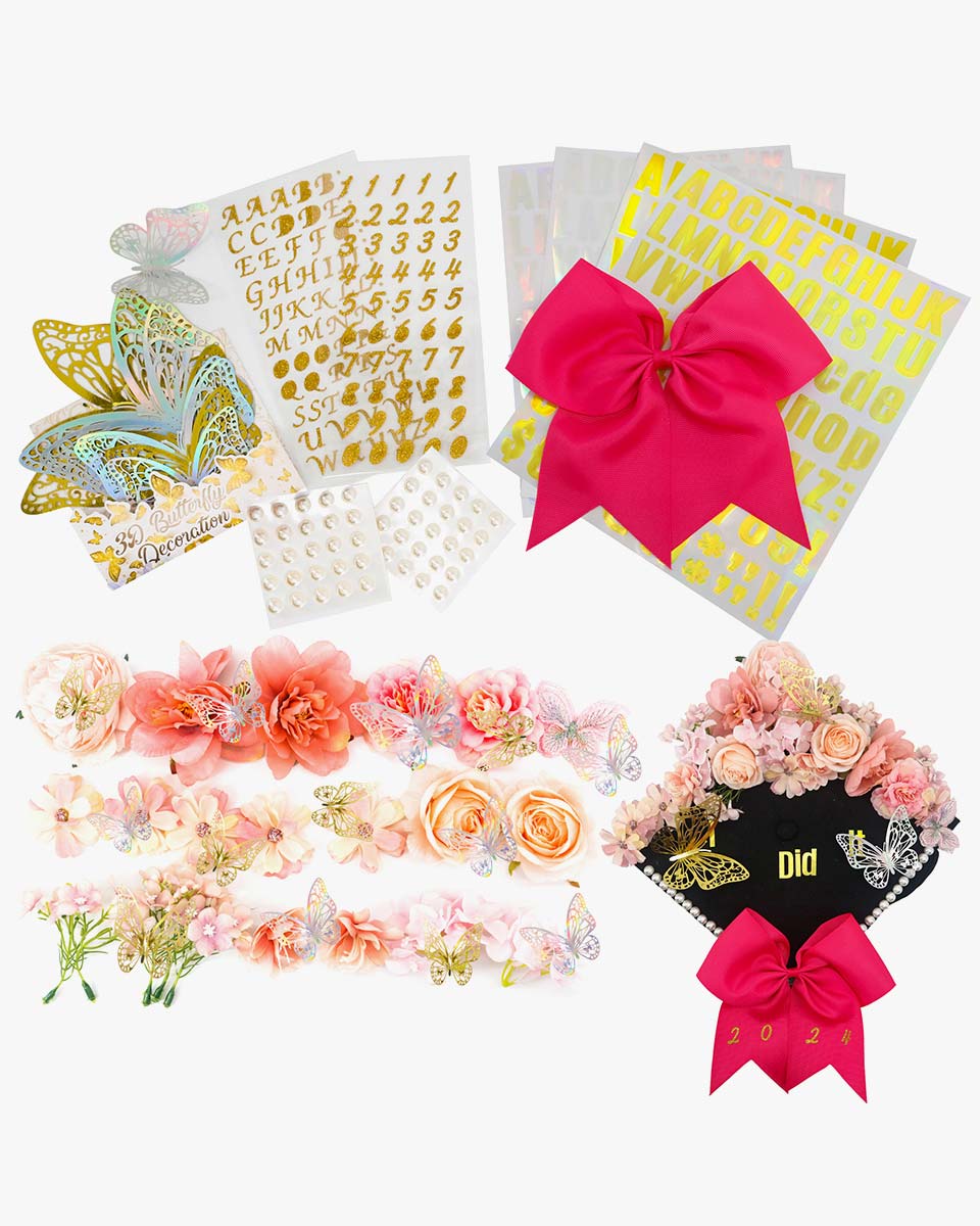 Graduation Cap Decoration Kit DIY Craft - 3 Colors Available