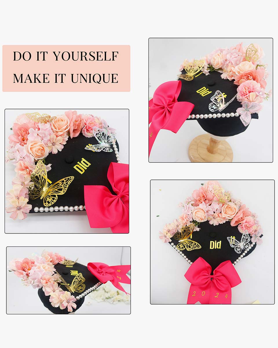 Graduation Cap Decoration Kit DIY Craft - 3 Colors Available