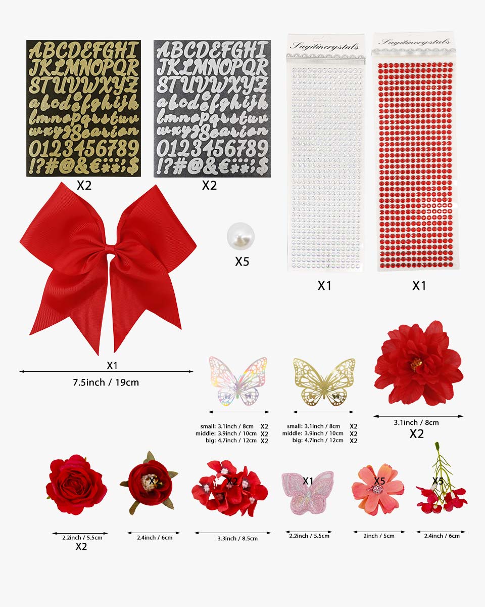 Graduation Cap Decoration Kit DIY Craft - 4 Colors Available