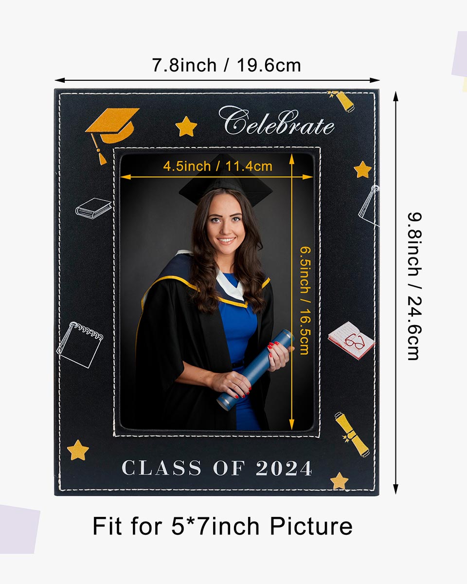 Graduation 5 * 7 PU Picture Photo Frame - 3 Styles Avialble