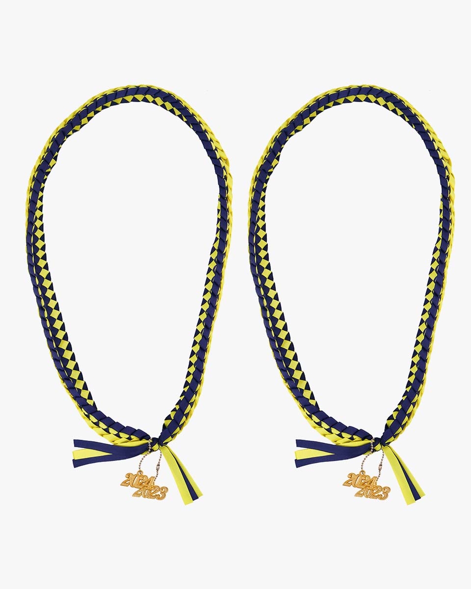 Graduation Braided Ribbon Lei with 2024 Year Charm