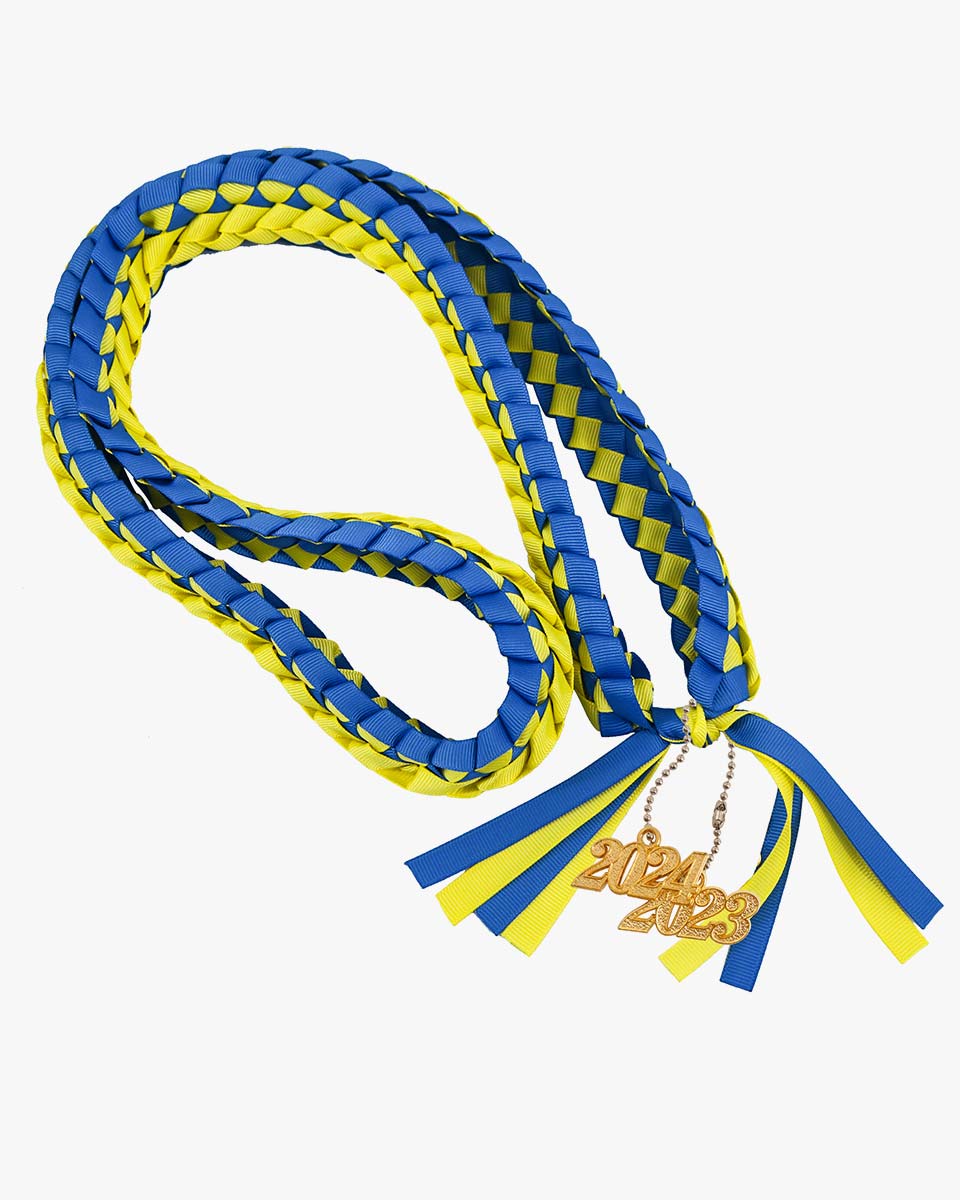 Graduation Braided Ribbon Lei with 2024 Year Charm