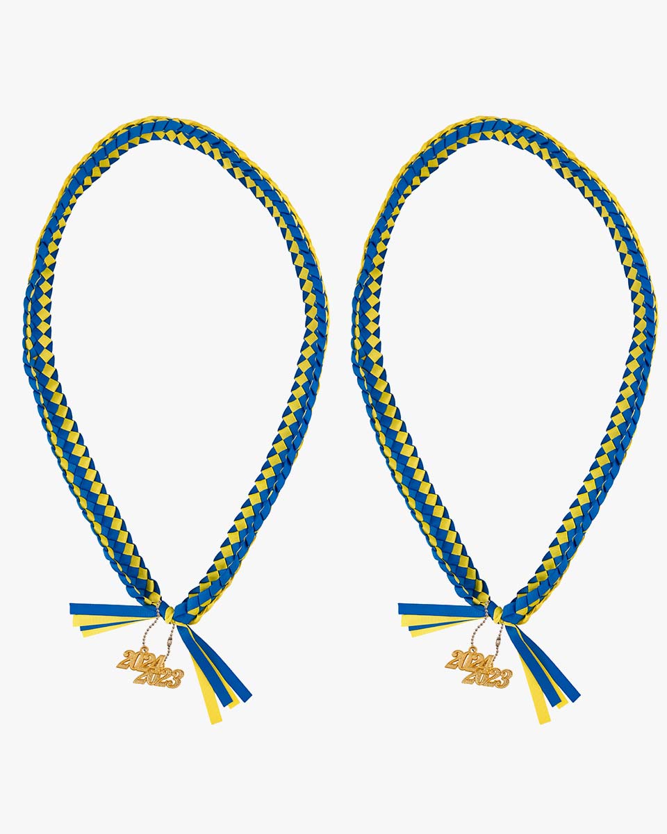 Graduation Braided Ribbon Lei with 2024 Year Charm