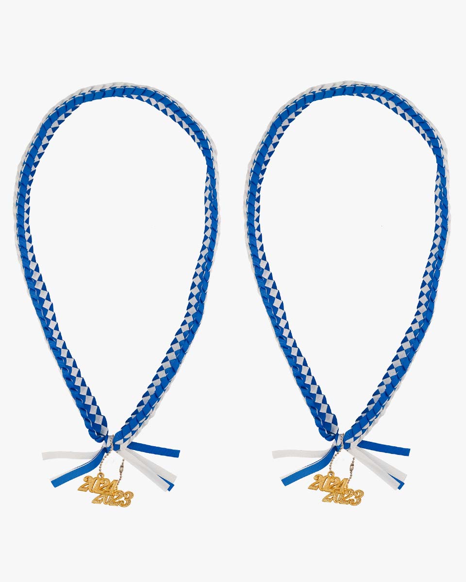 Graduation Braided Ribbon Lei with 2024 Year Charm