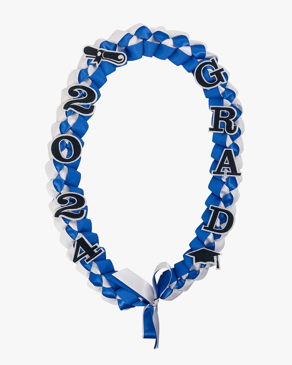 Graduation Leis with 2024 Embroidery Ribbon Lei Braided Necklace