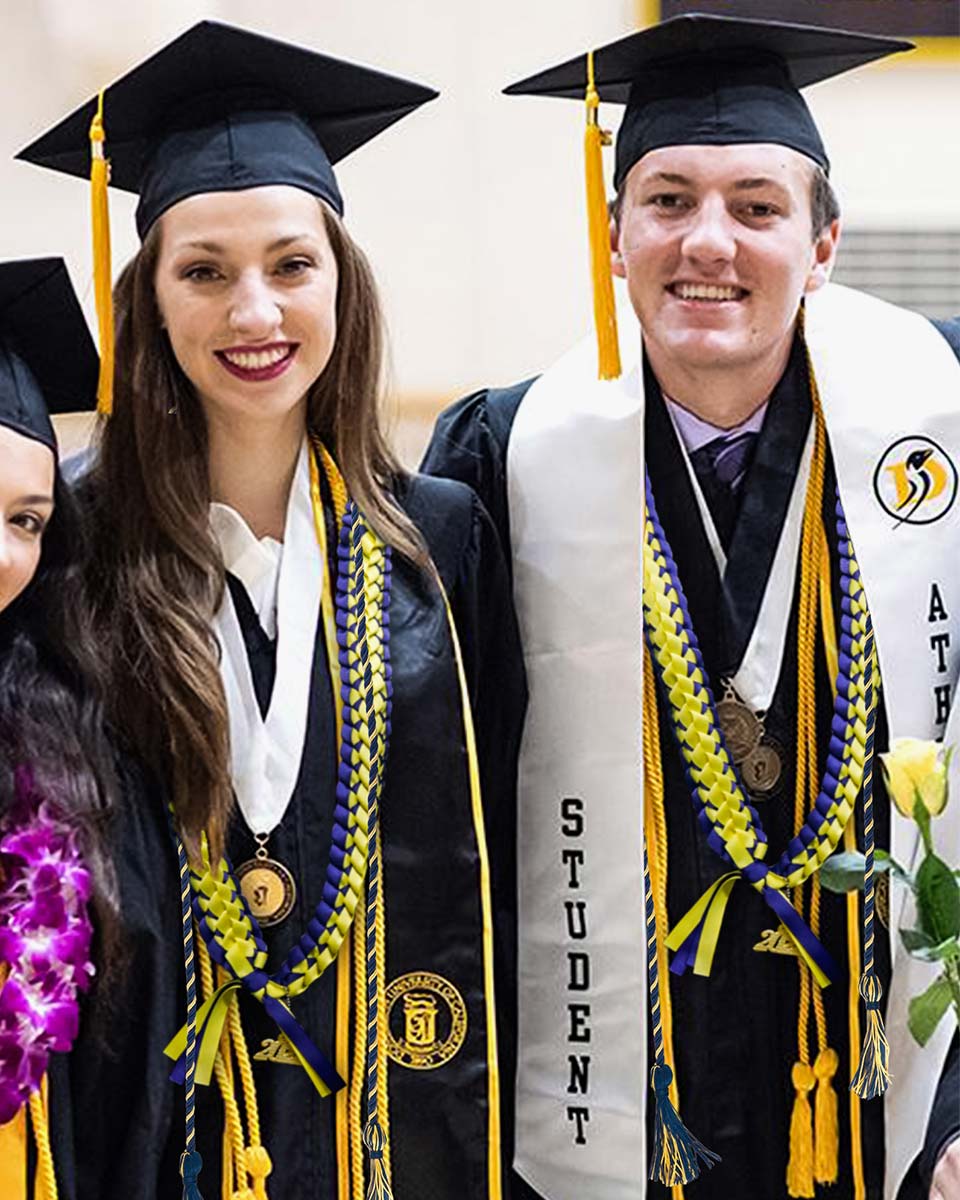 Graduation Braided Ribbon Lei with 2024 Year Charm