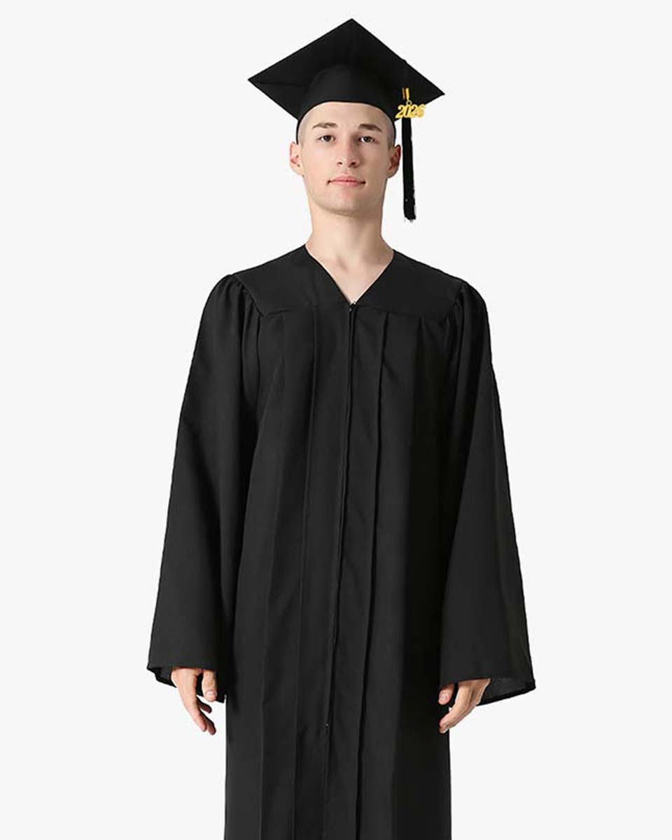 High School Premium Matte Graduation Cap, Gown & Tassel Package - 15 Colors Available