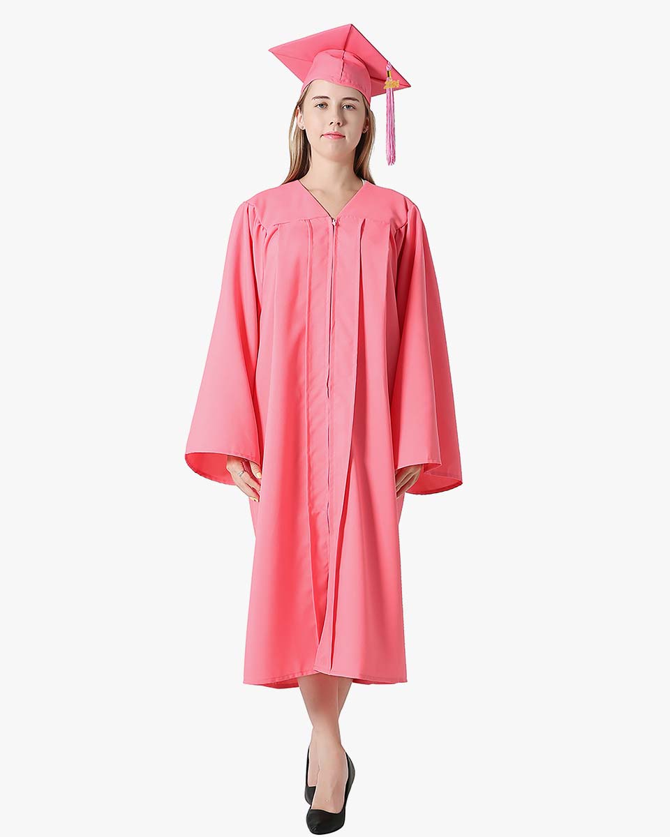Shiny Pink High School Cap & Tassel - Graduation Caps – Graduation Attire