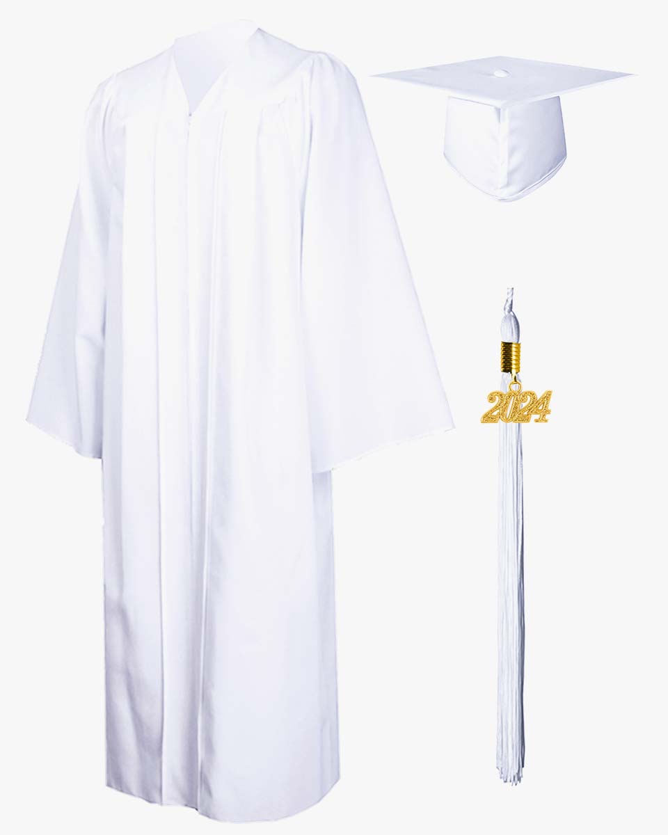 High School Premium Matte Graduation Cap, Gown, Tassel & Stole Package
