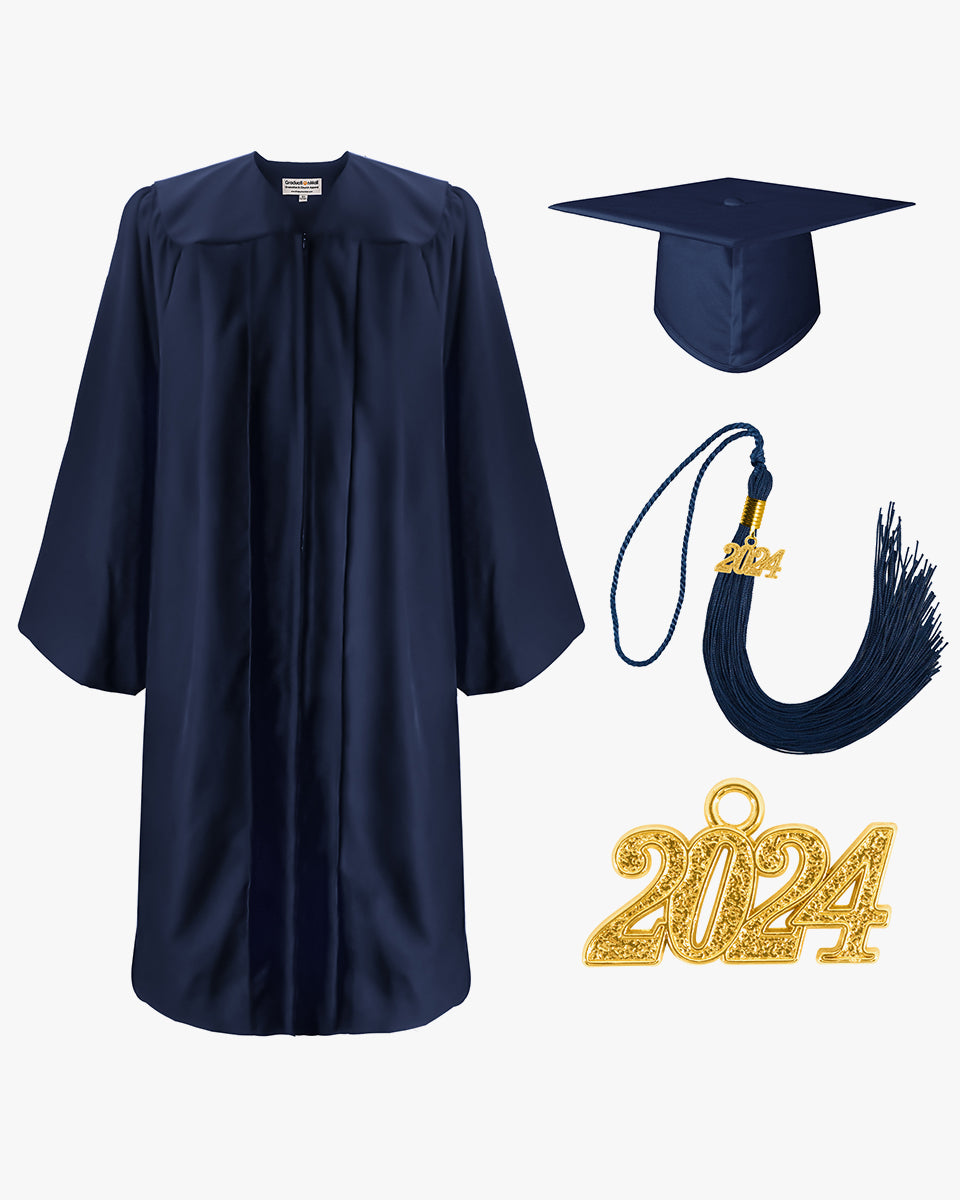 100 Recycled Material High School Graduation Cap and Gown with Pocket