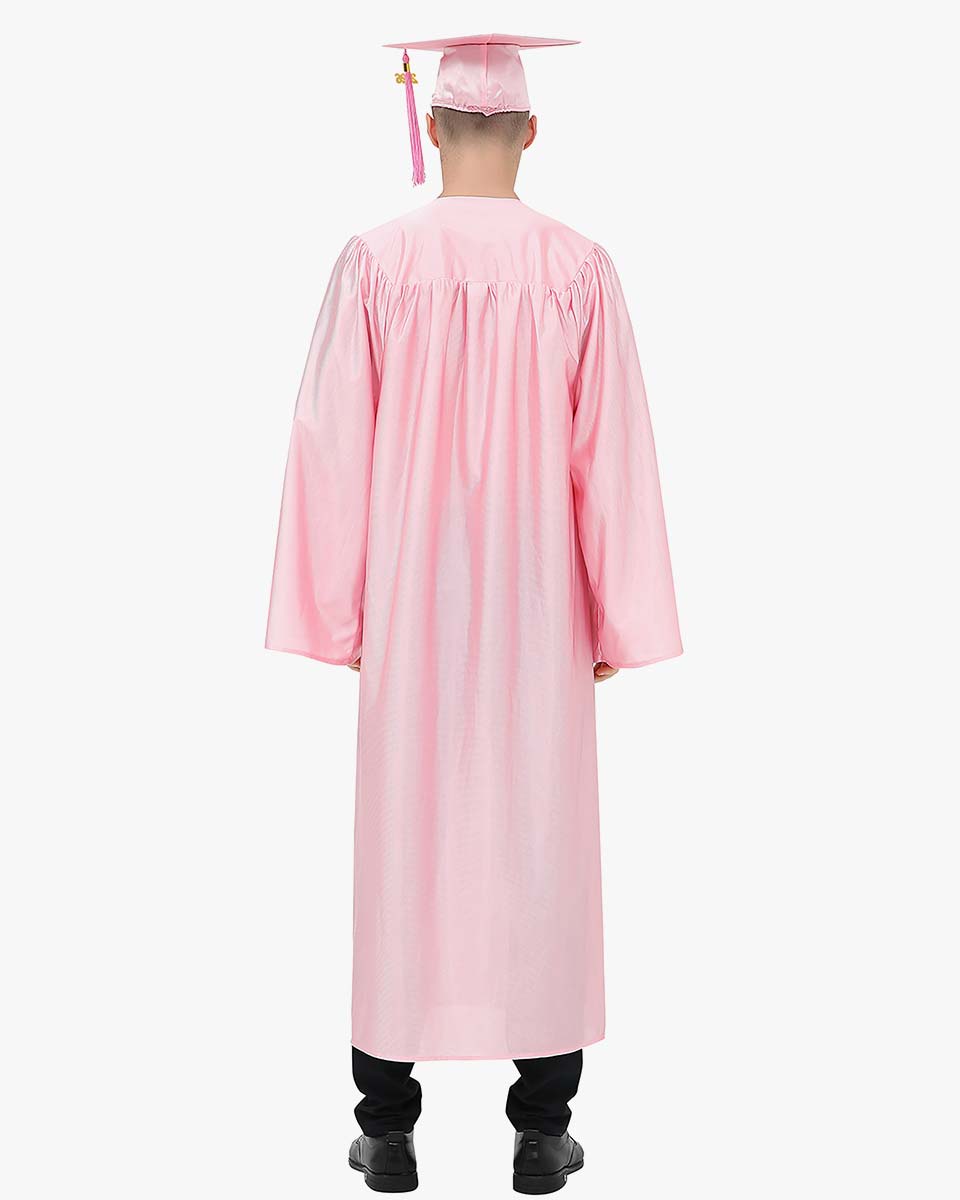 High School Economy Shiny Graduation Cap,Gown & Tassel Package - 13 Colors Available