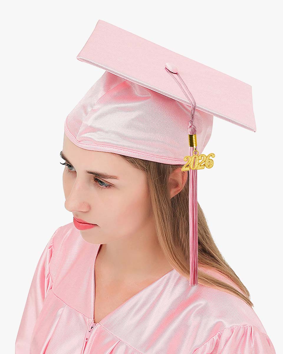 High School Economy Shiny Graduation Cap,Gown & Tassel Package - 13 Colors Available