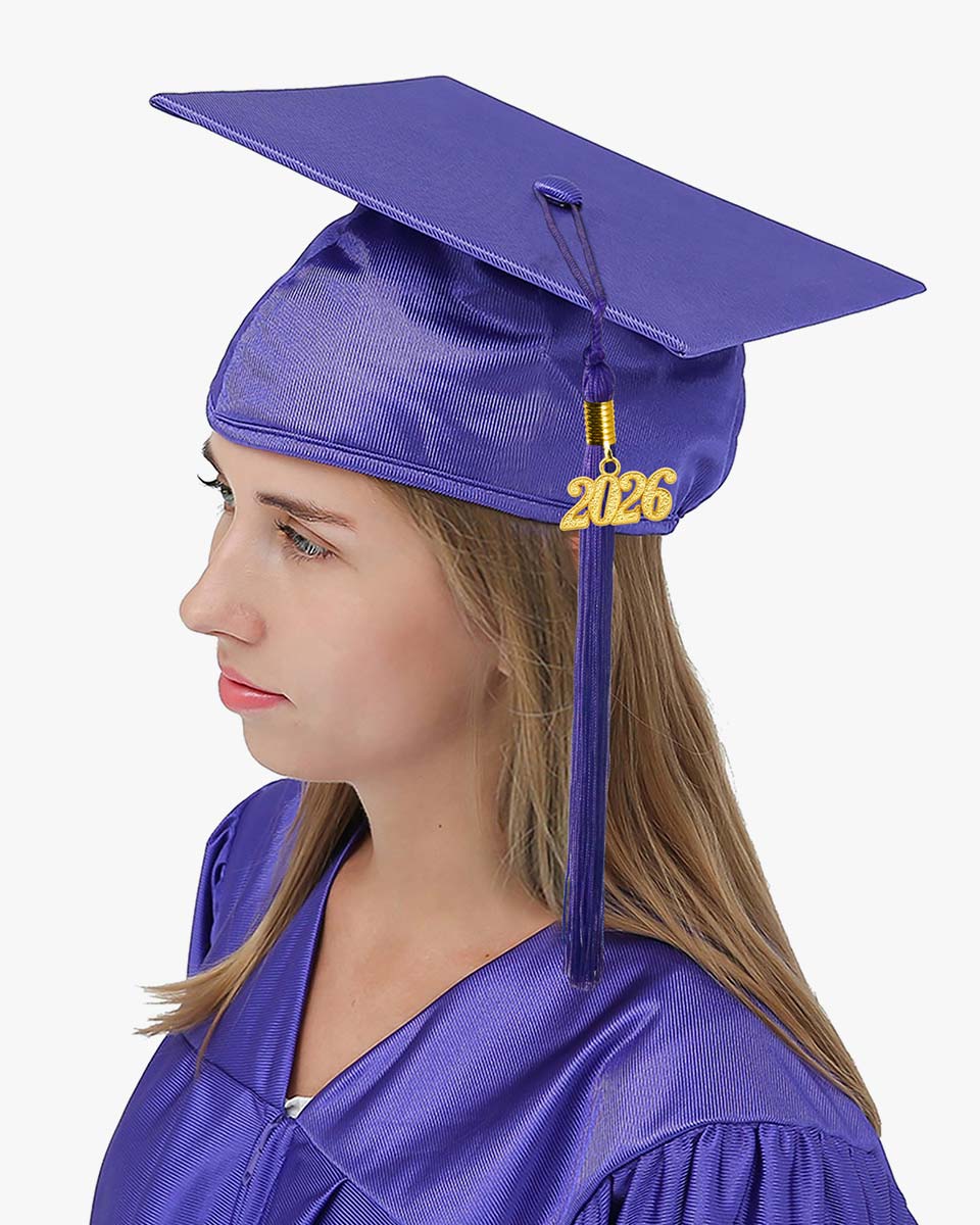 High School Economy Shiny Graduation Cap,Gown & Tassel Package - 13 Colors Available